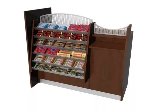 Candy Display Rack In Supermarket Free 3d Model - .Max, .Vray - Open3dModel