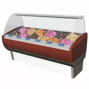 Supermarket Ice Cream Display Freezer Box 3d model