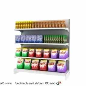 Supermarket Shelf & Washing Product 3d model