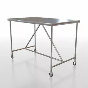 Hospital Surgical Stainless Steel Table 3d model