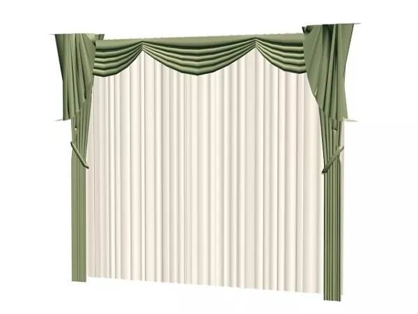Swag Valances Curtain With Sheer 3d model Swag Valances Curtain With Sheer 3d model