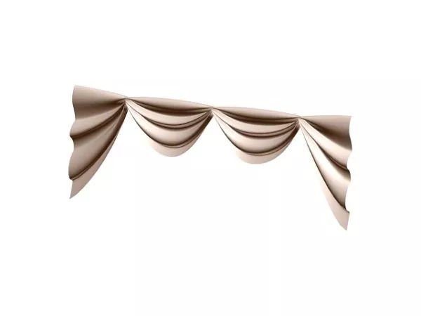 Swagged Valance Curtain 3d model Swagged Valance Curtain 3d model