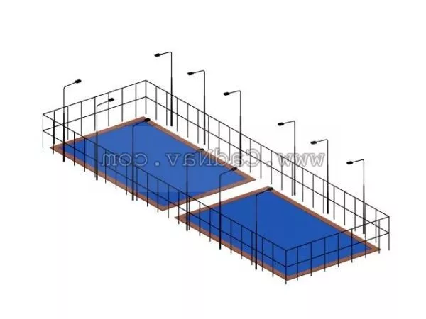 Swimming Pool With Equipments 3d model Swimming Pool With Equipments 3d model