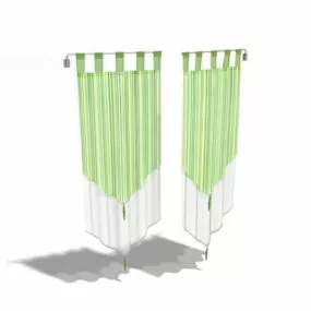 Swing Arm Green Curtain 3d model
