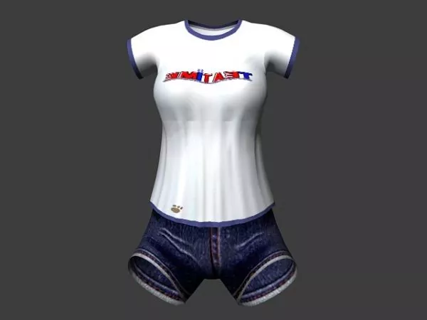 Sport Fashion T Shirt And Shorts 3d model Sport Fashion T Shirt And Shorts 3d model