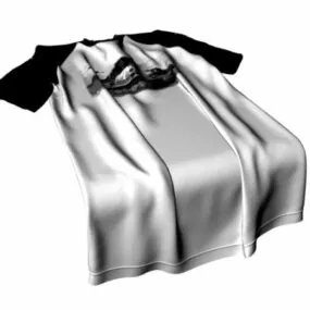 Men T Shirt On Table 3d model