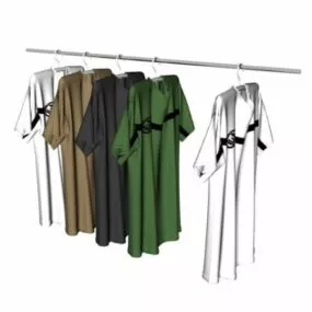 Men T Shirts On Rack 3d model