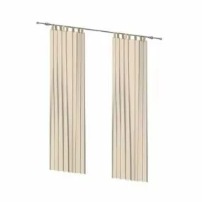Top Windows Curtains 3d model