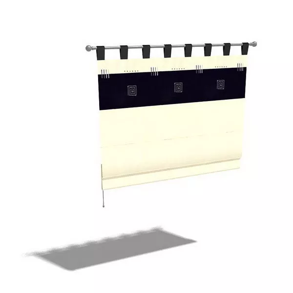 Tab Top Windows Roman Shade 3d model Tab Top Windows Roman Shade 3d model