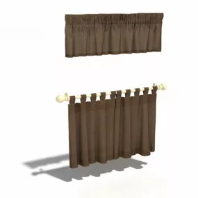 Tab Top Windows Shade Curtains 3d model