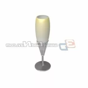 Table Wine Glass Lamp Design 3d model
