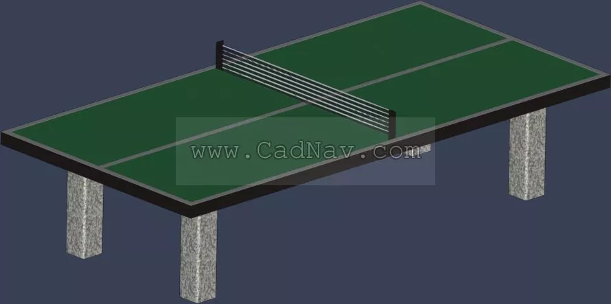 Green Table Tennis With Mesh 3d model