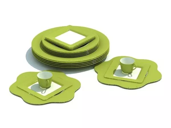Dinning Tableware Sets 3d model Dinning Tableware Sets 3d model