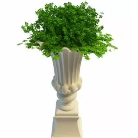 Tall Urn Garden Planter 3d model