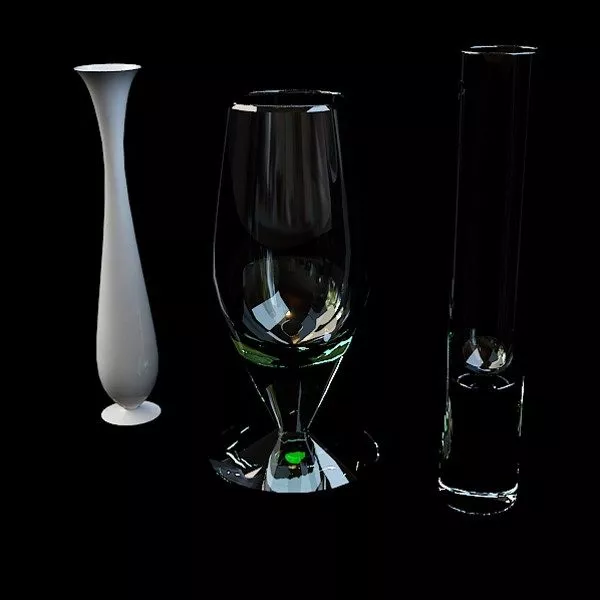 Modern Tall Vase Sets 3d model Modern Tall Vase Sets 3d model