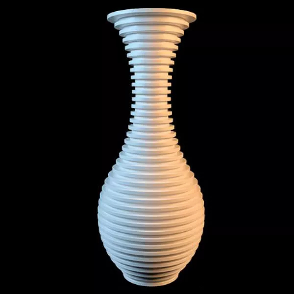 Tall White Ceramic Vase 3d model Tall White Ceramic Vase 3d model