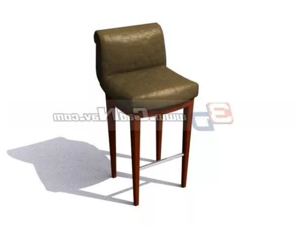 Tall Wooden Bar Stool 3d model Tall Wooden Bar Stool 3d model