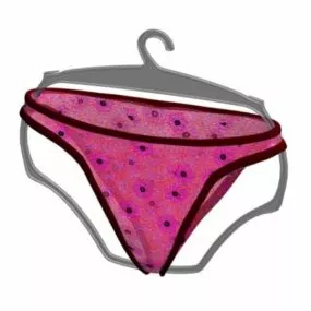 Women Tanga Panty On Hanger 3d model