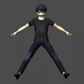 Fashion Teen Boy In Casual Clothes 3d model