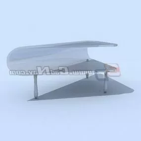 Tempered Glass Coffee Table Furniture 3d model