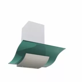 Tempered Glass Home Kitchen Extractor Hood 3d model