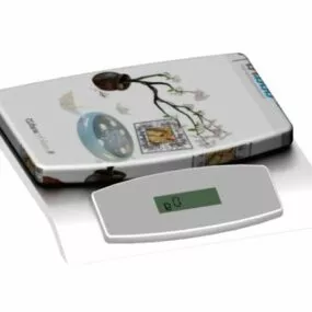 Tempered Glass Scale For Kitchen 3d model