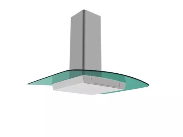 Modern Stainless Steel Kitchen Hood 3d model