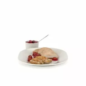 Food Tenderloin Steak Dinner 3d model