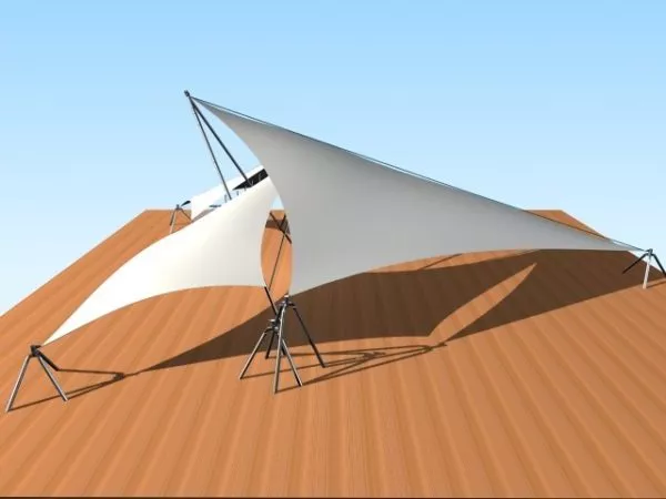 Construction Tensile Fabric Structure 3d model Construction Tensile Fabric Structure 3d model