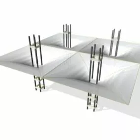 Construction Tensile Shades Structure 3d model