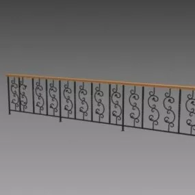 Home Terrace Railing Design 3d model
