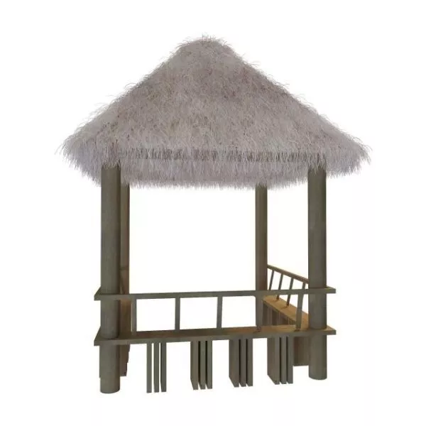 Garden Thatched Pavilion 3d model Garden Thatched Pavilion 3d model