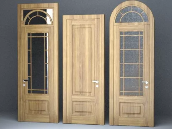 Three Set Wooden Door 3d model Three Set Wooden Door 3d model