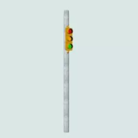 Three Lamp Road Traffic Light 3d model