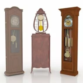Vintage Pendulum Clock Collections 3d model