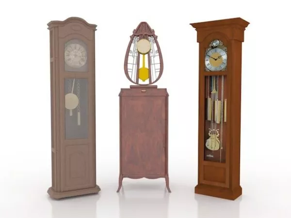 Retro Circle Alarm Clock Round Shape 3d model