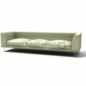 Three Seats Sofa Furniture Cushion Couch 3d model