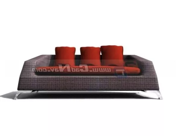 Three Seats Furniture Upholstered Sofa 3d model Three Seats Furniture Upholstered Sofa 3d model
