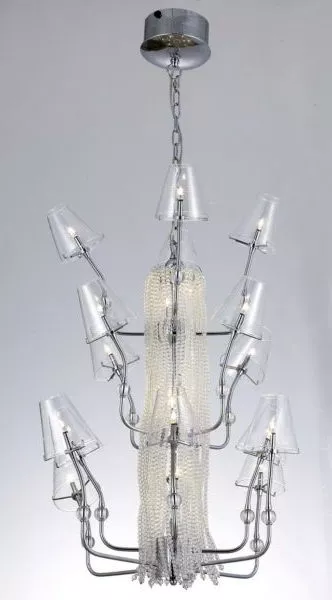 Living Room Three Tier Chrome Chandelier 3d model Living Room Three Tier Chrome Chandelier 3d model