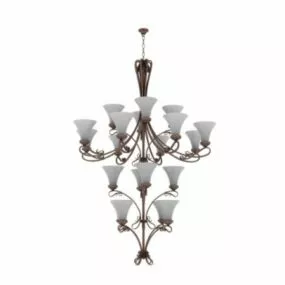 Furniture Home Copper Chandelier 3d model