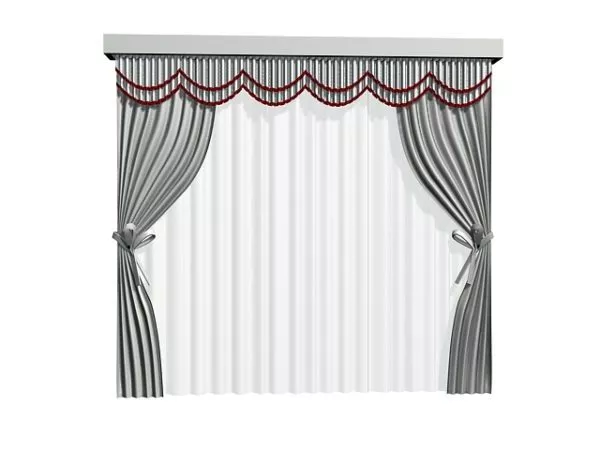 Tie Back Curtains Home Furniture 3d model Tie Back Curtains Home Furniture 3d model