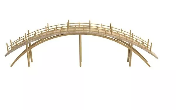 Bridge On Snow 3d model