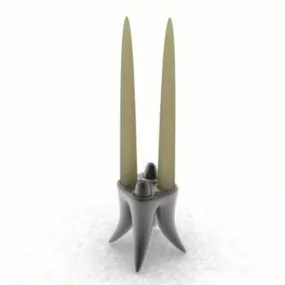 Tooth Shape Style Candle Holder 3d model