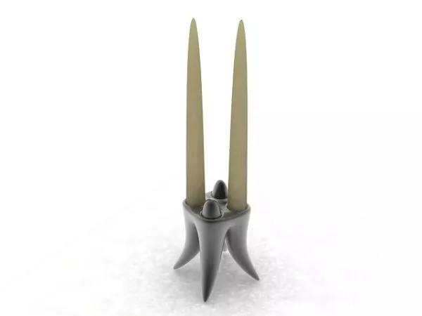 Brass Candles Light 3d model