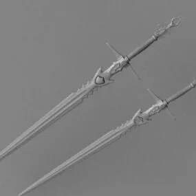 Toothed Sword Set 3d model