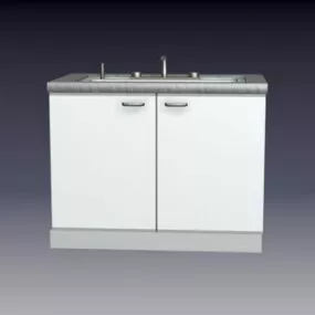 Top Mount Modern Kitchen Sink 3d model