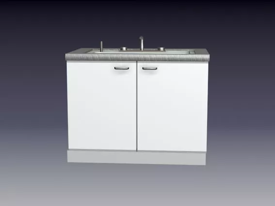 Stylist Sink Black Cabinet Stand 3d model
