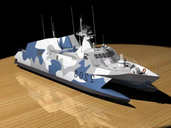 Old Chinese Wood Boat 3d model