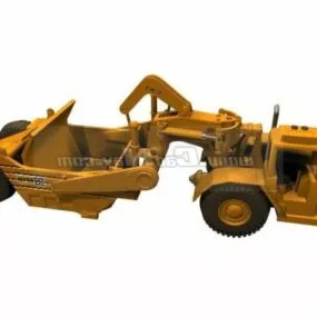 Industrial Towed Scraper Trailer 3d model