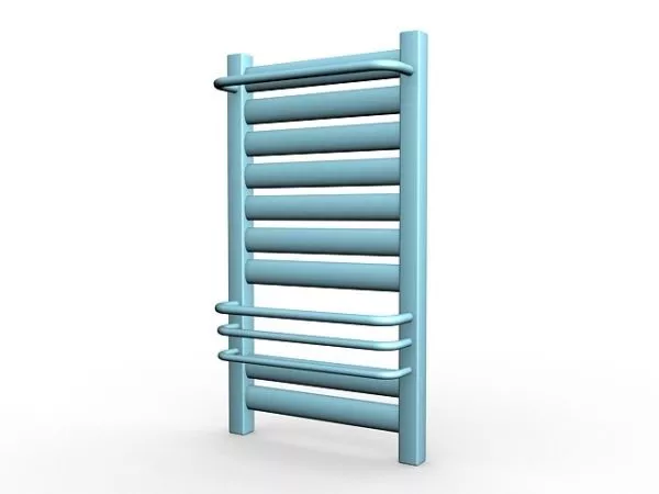 Towel And Chrome Rack Furniture 3d model